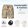 thumbnail image 3 of Naloa Watercolor Insects Print Men Swim Trunks with Compression Liner ,Board Shorts,Men's Swim Shorts with Drawstring and Elastic Waistband-Small, 3 of 6