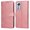 Pink, variant on Wallet Phone Case for Xiaomi 12 Lite with Card Holder and Stand Function Pink
