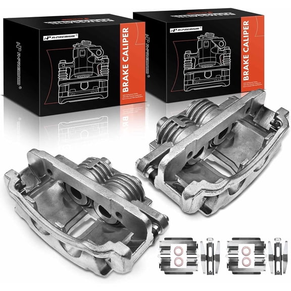 A-Premium Disc Brake Caliper Assembly with Bracket Compatible with Ford Mustang 2003-2004 Front Left and Right 2-PC