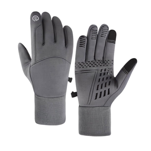 Yhmxh Guantes de invierno de forro polar cálidos para hombre y mujer, antideslizantes, para esquí y ciclismo.