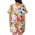 thumbnail image 3 of Kdxio Balls Print Pajamas Sets for Women Short-Sleeved Pjs with Lounge Shorts Two Piece Sleepwear S-4XL, 3 of 8