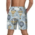 thumbnail image 3 of Kdxio Balloon Vintage Print Men'S Swim Trunks With Compression Liner 7 Inch Inseam Quick Dry Swim Shorts, 3 of 7