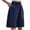 Navy, variant on Hontri Shorts for Women Womens Casual Solid Side Pockets Pants Shorts Elastic Waist Pockets Daily Shorts Shorts for Women