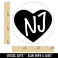 thumbnail image 2 of NJ New Jersey State in Heart Self-Inking Rubber Stamp Ink Stamper - Pink Ink - Small 3/4 Inch, 2 of 7
