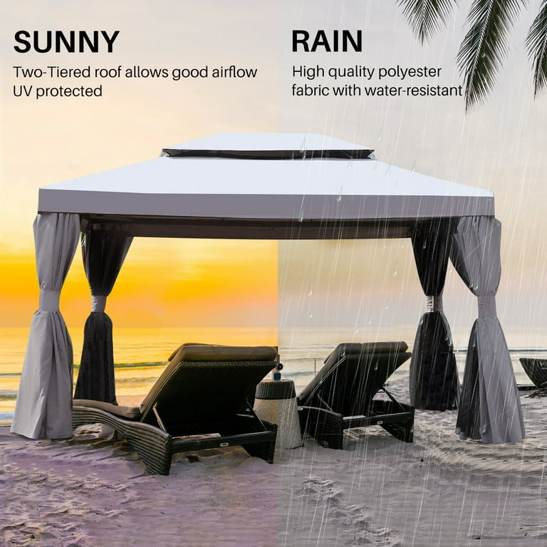 Yangming 10x13 Ft Patio Gazebo, Outdoor Canopy with Mosquito Yangming 10x13 Ft Patio Gazebo, Outdoor Canopy with Mosquito