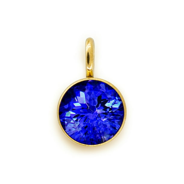 Sonducket Piedra de nacimiento, diamantes de imitación, cuentas redondas doradas de cristal, fabricación de joyas DIY, decoraciones de gota, cadena, Ropa, zapatos y accesorios Miscelánea azul real Sonducket AP010355-11B