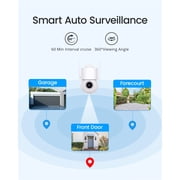 AOSU 3K/5MP Security Camera with Spotlight, 2 Way Audio, 360° View Outdoor Surveillance Camera Wired, Waterproof, Auto-Tracking, No Monthly Fee