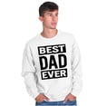 thumbnail image 4 of Cool Best Dad Ever Father's Day Men's Big & Tall Crewneck Sweatshirt Brisco Brands 4X, 4 of 5