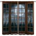 thumbnail image 1 of Marble Texture Valances Set for Kitchen, Emerald Green and Gold Abstract Marble Home Decor Rod Pocket Window Drapes for Kitchen Living Room Dining Room Office 52x18 Inch + 27x24 Inch X 2, 1 of 5