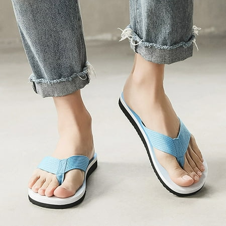 

NECHOLOGY Open Toe Slippers for Men Outdoor Summer Breathable Slipper Shoes Flat Shoes Men s Leather Slippers Size 13 Blue 8.5