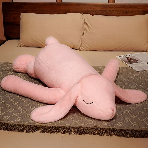 90/120cm Lovely Giant Animal Soft Cartoon Long Ears Huggable Bunny Plush Toy Rabbit Stuffed Pillow For Kids Girl Nice Gift