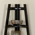 thumbnail image 6 of Danya B. Free Standing 5-Tier Pyramid Corner Ladder Display Shelving Unit/Bookshelf (Espresso), 6 of 6
