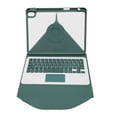 thumbnail image 3 of Funda para teclado con teclado inalámbrico, panel táctil, portalápices incorporado, funda para teclado para tableta IOS 9 8 7, color verde, 3 of 8