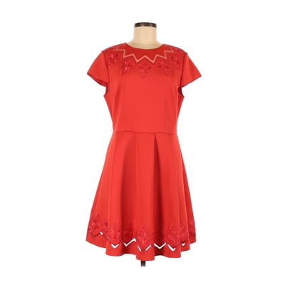 open lace back dress Dream About Me Strapless Buckle Red main image 1
