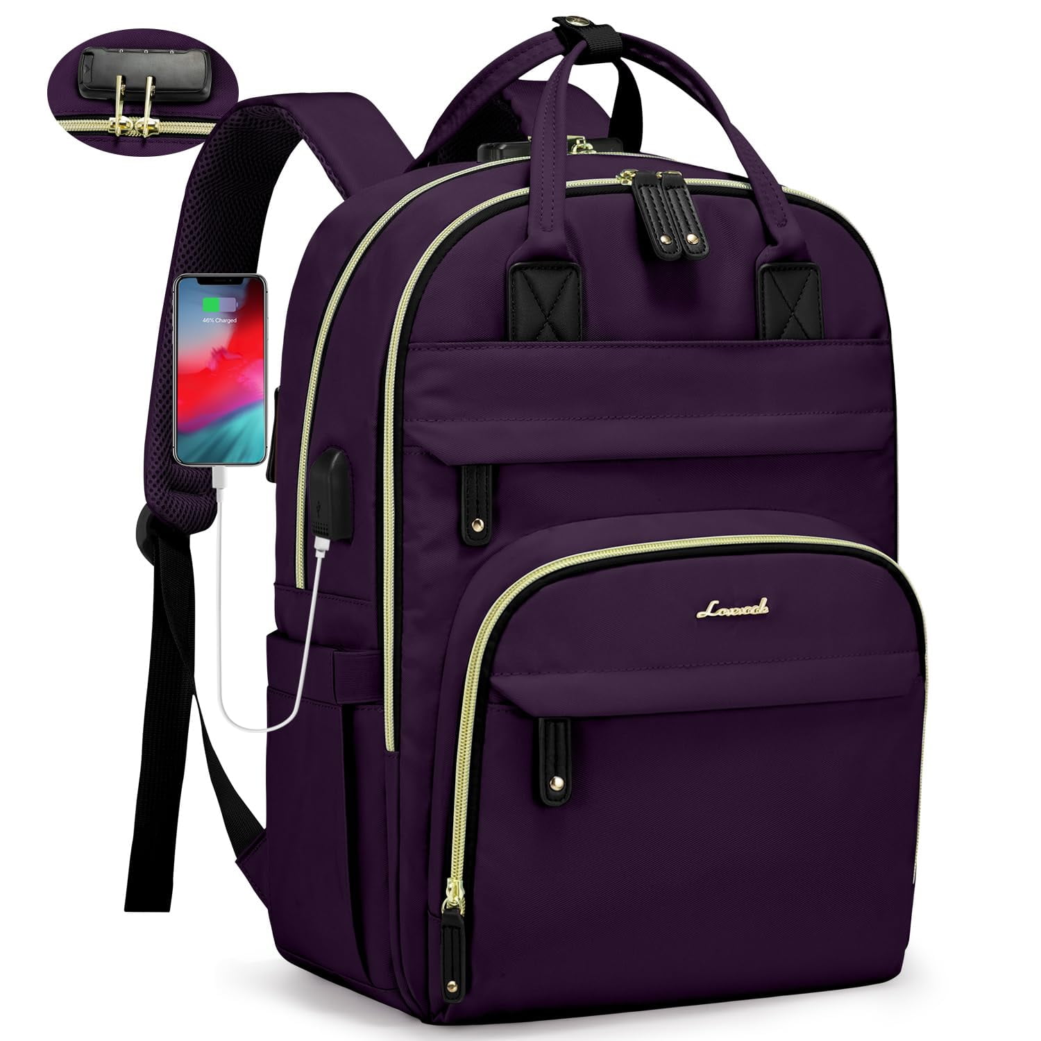 LOVEVOOK Mochila Para Computadora Portu00e1til Para Mujer, Mochila Para  Profesores, Bolsa De Enfermera, Mochila De Trabajo Para Computadora De 