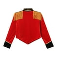 thumbnail image 3 of iiniim Marching Band for Kids Boys Girls Drum Major Uniform Tassel Jacket Coat with Cap Set Size 4-14 A Red 14, 3 of 7