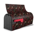 thumbnail image 2 of Daiia Fishbone Rose Mailbox Cover , Magnetic Welcome Mailbox Wraps Post Letter Box Cover for Garden Yard Home Decor-25.5x21 in, 2 of 7
