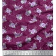 thumbnail image 1 of Soimoi Pink Rayon Fabric Circle & Peony Floral Printed Fabric 1 Yard 42 Inch Wide, 1 of 5