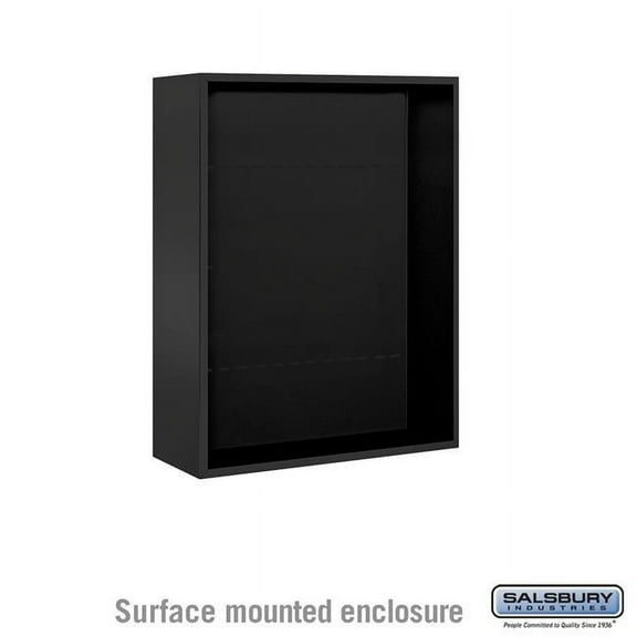 Salsbury Industries  32.25 x 38.625 x 17.5 in. Surface Mounted Enclosure Mailbox for 3710 Double Column Unit, Black