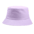 thumbnail image 4 of All Seasons Bucket Hat Exquisite Fishermen Caps Stylish Headwear Fashion Accessory with Solid Color for Outing Travel Wearing Light purple, 4 of 6