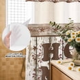 thumbnail image 3 of No Hook Shower Curtain, Retro Farmhouse Shower Curtains for Bathroom with See Through Top Window, Country Star Berries Text Wooden Grain Waterproof & Washable Bath Curtain Standard 72"x72", 3 of 9