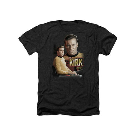Star Trek Original Series Captain Kirk Sci Fi TV Show Adult Heather T-Shirt