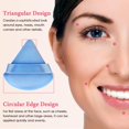 thumbnail image 2 of 2 PCS Powder Puff Triangle Makeup Puffs for Loose Setting Powder Face Body, Foundation Blender Velour Setting Powder Puff, Super Soft Eye Makeup Wedges Beauty Tools (Black Blue), 2 of 5