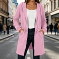 thumbnail image 5 of Vmvidoty Women's Long Hooded Sweatshirt Trench Coat Full Zip Drawstring Adjustable Waist Oversized with Pockets Pink XL, 5 of 10