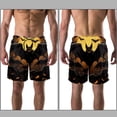 thumbnail image 3 of luoweisi Men's Beach Shorts Quick Dry Swim Trunks with Mesh Lining Halloween Bat L, 3 of 5