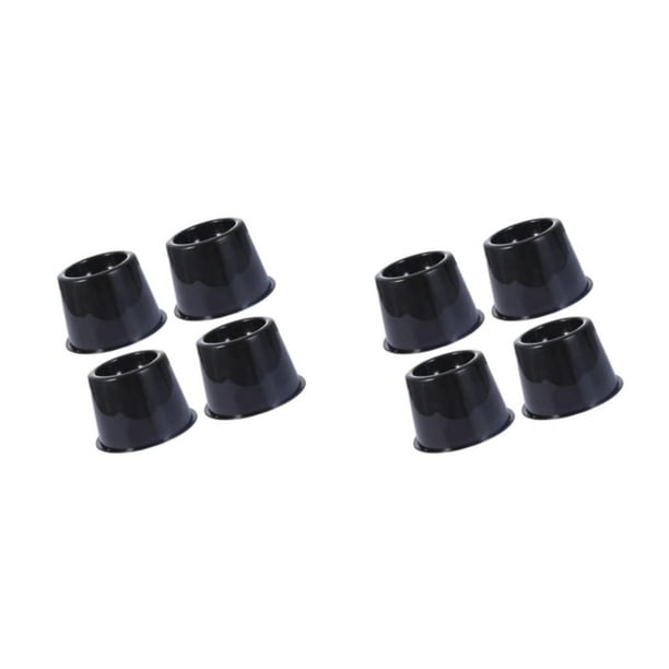 Monstrate Elevadores de muebles duraderos de 4 piezas, fondo antideslizante, amplia aplicación, elevadores de cama fuertes y duraderos Negro Elevador de 2 pulgadas 2Conjunto
