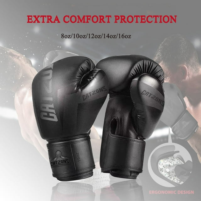 Catzons Boxing Gloves Sparring Fighting & Kickboxing for Kids Women Men