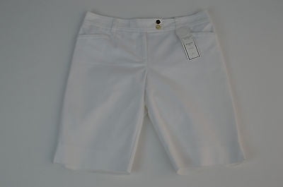 Charter Club Womens Modern Fit Casual Shorts 4 Bright White