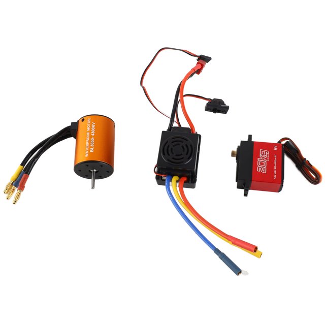 3650 RC Motor Combo JUEGO 3650 4300KV MOTOR 60 A SERVO ESC SIN ESCOBILLAS CON UNO BARO DE SERVO 25T PARA 1/10 RC Carry Off Road