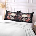 thumbnail image 6 of Skull Plush Pillow Case, Zippered Bed Pillow Pillowcases, Super Soft and Cozy Pillowcase Covers for Sleep Decor Giftsation - King Size 20x40in, 6 of 7