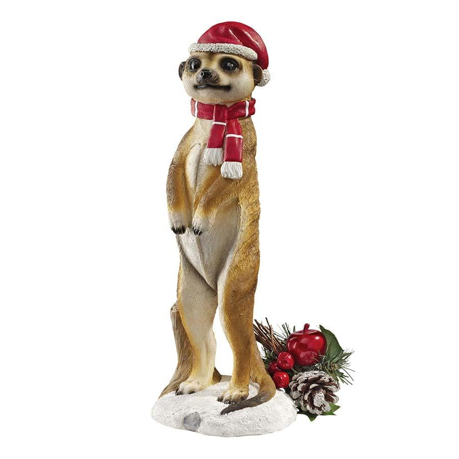African Wildlife Meerkat Christmas Garden Statue