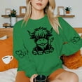 thumbnail image 6 of successthop Sweatshirts for Women Western Cow Crewneck Long Sleeve Sweater Pullover Tops Casual Print Stylish Outwear, 6 of 6