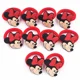 thumbnail image 1 of Horquillas de dibujos animados de Disney para niña, 10 piezas, Mickey, Minnie, Bowknot, punto de onda, PVC, accesorios para el cabello, pasador, pinza para el pelo, regalo, 1 of 1