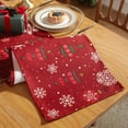thumbnail image 6 of AuroraX Christmas Table Runner 55 Inches Long Cozy Red Christmas Tree Table Runner Xmas Winter Merry Dining Small Farmhouse Table Runner Decoration for Home Party, 6 of 6