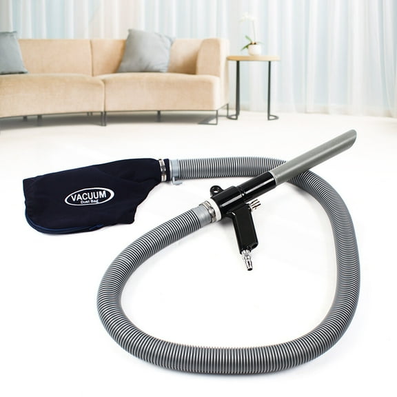 Dual-Function Air Vacuum Blow Gun with 3 Nozzles & Reusable Dust Bag – Powerful 6KPA Pneumatic Cleaning Tool for Workshop, Auto Repair & Home