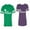 Men Green / Women Purple, variant on Fashion Prince Princess Matching Couple Cotton Jerseys (Men Green / Women Black) (Men S / Women S)