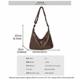 thumbnail image 3 of Entchin Slouchy Hobo Bag for Women, PU Leather Crossbody Shoulder Purse with Adjustable Strap, Soft Vegan Leather Handle Handbag, Casual Everyday Travel Work Bag,Coffee, 3 of 6
