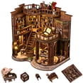 thumbnail image 2 of MOJINO Miniature House Kit Dreamy Study DIY, Birthday Gifts for Adults, DIY Miniature House Kit, Mini House Kit for Beginners, Ideal Gifts for Birthday and Christmas, 2 of 6