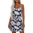 thumbnail image 4 of PRETTYGARDEN Women's Summer Dresses Casual Print Spaghetti Strap Sleeveless Sundress Beach Vacation Cover Ups, 4 of 10