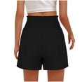thumbnail image 4 of LIaqionyy Womens Tie-Front Shorts Summer Casual Flowy Shorts Plus Size Wide Leg Shorts with Pockets, 4 of 7