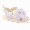 thumbnail image 5 of Baby Girls 0-18M Closed Toe Sandals Soft Non-Slip Sole Breathable First Walking Shoes Cute Cartoon Print For Summer Indoor Outdoor Toddler Footwear Gibobby,4,Purple, 5 of 9