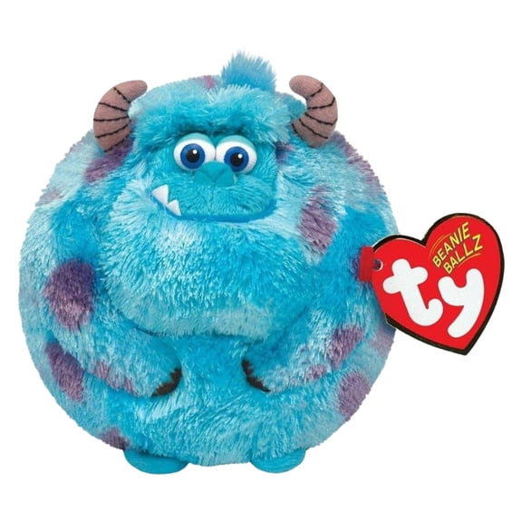 TY Beanie Babies Ballz - SULLY Monsters 5" Plush (BONUS 1 FUN CHOPS & 1 TY CARD)