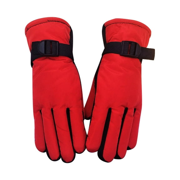 Otqutp 1 Pairs Kids Waterproof Winter Snow Gloves Ski Gloves for Boys Girls Outdoor Warm Thickening Snowboard Gloves for 3-13Years(B,One Size)