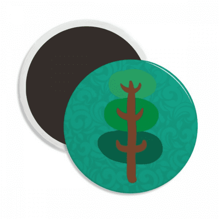 

Strong Tree Flours Cartoon Round Ceracs Fridge Magnet Keepsake Decoration