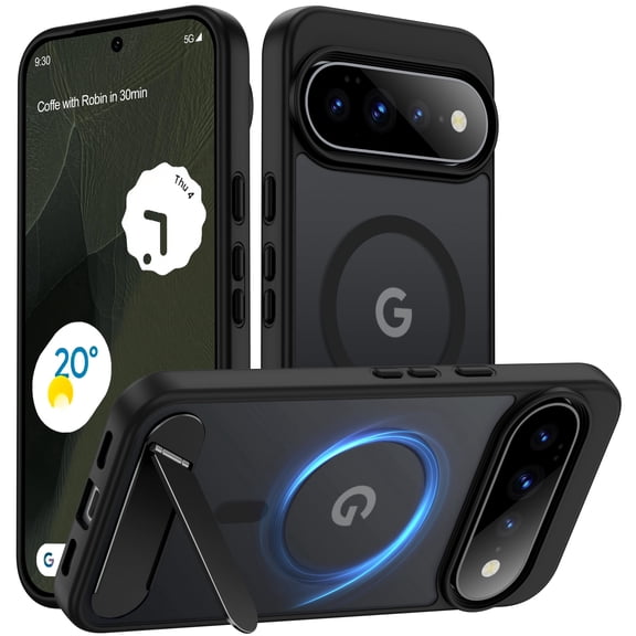 ANTSHARE Magnetic for Google Pixel 11 Pro XL Case, Built-in Invisible Kickstand Translucent Matte Phone Case for Pixel 11 Pro XL