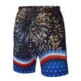 thumbnail image 4 of Pofeuu Fireworks Prin Men's Swim Trunks Quick Dry Bathing Suit Swimming Board Shorts Mesh Lining Beach Swimwear-Medium, 4 of 6
